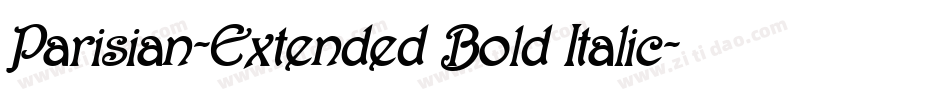 Parisian-Extended Bold Italic字体转换